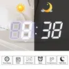 Large LED Digital Wall Clock Date Time Celsius Nightlight Display Table Desktop Clocks Alarm From Living Room