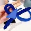 Simple Sponge Hair Hoop Elastic Elastic Headbands Rectangle Barrettes Solid Color Claw Clip For Women