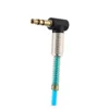 Универсальные 90 градусов 3.5 мм Вспомогательные аудио кабели Тонкий и мягкий кабель AUX для динамиков для iPhone Наушники MP3 4 PC Home Car Stereo
