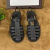 Men Rubber buckle strap sandal Summer Original Outdoor Casual Shoe Beach Gladiator Garden Slippers Black White size 38-45