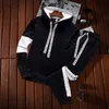 Men Tracksuit Sets Men's Casual Hoodies Sweatshirt Suit Male Sportswear Jogging Running Gym Suit HoodiesPants 2 Pieces Set 210924