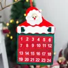 Kerst 24-daagse timing kalender rode Santa Claus niet-geweven muurkalenders xmas countdown decoratie w-00806