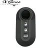 Siliconen Autosleutel Cover Case 3 Knoppen Remote Auto Folding Flip Key Case voor Fiat ducato 500 500L panda Grande punto lancia musa230L