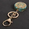 Keychains Natural Stone Orgonite Energy Pendant Turquoises Chip Gravel Orgone Amulet EMF Protection Key Rings Healing Jewelry282f