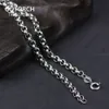 Äkta 925 Sterling Silver Sweater Chains Halsband för kvinnor och män Round Shape Pärlade halsbandstillbehör 1832 tum 2103234175078