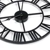 Date 40cm / 60cm Horloge Murale Vintage Décor À La Maison Salon Romain Forme Ronde Mur Décoration Décoration Accessoires Horloge 210325