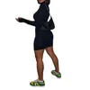 女性鉛筆ドレス長袖タートルネックブラックセールバッグヒップハイウエストスリムフィットRuched Ladies Mini Clubwear 210522