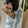 Fashion Day Clutch Dumpling Bag zebra Holographic Cloud Clip Purse Women Pleated uette Pouch Handbag 220212