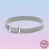 Bracelet en argent 925 Sterling or Rose cubique Zircon fermoir reflet pour femmes bijoux Fit pandora avec boîte d'origine 305S