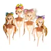 Regalo di compleanno per bambini La torta fai-da-te decora Mini Doll Girl Toys Bambola nuda con stampo che gira lo zucchero