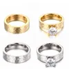 Pierścionki ślubne Złoty palec ze stali nierdzewnej dla kobiet męskie biżuteria minimalistyczne zaręczyny 2021 Trenne zespoły