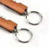 Beer Wine Can Openers Bottle Opener Stainless Steel Wooden Handle Key Chain Knife Multi Function Keyring Drinkware