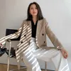 Kobiety Wiosna Moda Blazer Kurtka Khaki Panie Biznes Solidna robota Kurtki Kobiet Odzszenice Topy Streetwear 210608