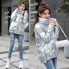 Femmes Brillant Solid Down Veste Spring Spring Fashion Tendance Épaissir Tableau chaud Coulu Capuche Couples Designer Femme Casual Casual Puffer Vestes