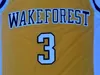 #3 PAUL top quality College basketball jersey black white Wake Forest for men school jerseys All Stitched