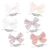 New Cotton Hair Bow Clips Cute Baby Girls BB Boutique Hairpin Polyester Barrette Headwear Kids Hair Acesssories 12 Colors