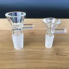 14mm 18mm Male Glass Funnel Bowl Slide Smoking Adapter Herb Dry Bowls with handle Tobacco for water Bongs Oil Burner