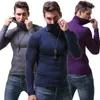 Long sleeve T Shirt Men Turtleneck modal tshirt tight elastic tees soft and breathable 210726