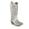 Femmes Taupe incrusté bottes de cowboy occidentales bottes européennes américaines rétro mode talon épais manches pointues femmes XM437 211021
