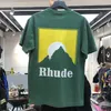 Rhude T Shirt Men Women Washed Do Old Streetwear T-Shirts Summer Style High-Quality Top Tees 241