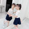 Teen Girls Clothing Heart Vest + Skirt Costume For Casual Style Outfit Summer Kids 6 8 10 12 14 210527