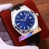 42mm Overseas Watches 2000V / 120G 2000V Cadran Gris Blue Mark Automatique Montre Homme Boîtier Acier 316L Bracelet Cuir Noir TWVC Timezonewatch E137b6