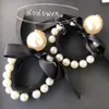 cassical pearls and bowknot hair bands fashion C elastic hand collection hairtie