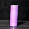20oz 스트레이트 승화 텀블러 UV 색상 변화 맑은 빨대로 어두운 빛나는 어두운 빛나기 스테인레스 스틸 이중 벽 진공 절연 워터 컵에 의한 B0015