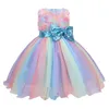 Vestidos de menina 2022 meninas fantasia de natal renda de princesa vestido crianças mangas compridas roupas de lantejoulas de inverno infantil ano de aniversário do ano