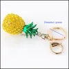 Sleutelringen Sieraden Creatieve Sieraden Luxe Rhinestone Pine voor Dames Tas Gespen Auto Keychain Fashion Aessoires Verjaardag Geschenken Drop Leveringen