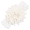 Adorável artesanal pérolas chiffon flor toddler cabelo elástico moda crochet headband menino doce acessórios de cabelo presente