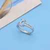 IMPOSTAZIONI ANELLI SEMI MOTORE PER PIETRA OVAL CON LATO CZ 6X8MM Solido 925 Sterling Sterling Silver Donne Gioielli Bride Regali da sposa