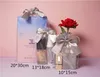 10 * 15 cm 13 * 18 cm 17 * 23 cm 20 * 30 cm Bolsas de organza con cordón Bowknot Pearl bow color champán bolsa de regalo transparente Bolsas de regalo Bolsa de joyería Candy