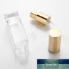 10 x 3ml 10ml 20ml 30ml Transparent Glass Spray Bottle Sample Glass Vials Portable Mini Perfume Atomizer Gold Silver black Cap1