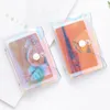 Hologramme Transparent porte-carte de crédit femmes porte-cartes organisateur portefeuille mode clair Pvc passeport cartes couverture 20 Bits carte sac