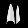 Haute Qualité Pas de trace Demi-Couverture Français Faux Nails 504pcs / Case Mattre Ultra Thin Stiletto Transparent Couleurs naturelles Couleurs naturelles Goutlets Waring Fingernail Art Conseils