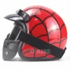 Open Face Cycling Helmet 3/4 Skuter Jazda Krążownik Nakrycia głowy z pająkiem Web Red Color TK10