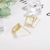 DIWENFU 100 14K Diamond Jewelry Stud for Women Bohemia Engagement Irregular Aros Mujer Oreja 14 K Gold Earring Box5805115