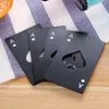 Rostfritt stålflasköppnare, Bar Matlagning Poker Spelkort av Spades Verktyg, Mini Wallet Kreditkort Öppna DAS17