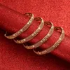 Bangle 4Pcs Openable Bracelets Ethiopian Gold Color Bangles For Women Bijoux African Middle East Dubai Halloween Jewelry Melv22