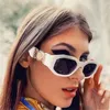 Beyaz Küçük Kare Güneş Kadınlar Vintage Kedi Göz Marka Tasarımcısı Yeşil Dikdörtgen Erkekler Gözlük Süslemeleri Gafas De Sol