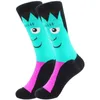 Chaussettes pour hommes unisexe heureux rétro Design hommes drôle basket-ball équipage planche à roulettes Harajuku femmes coton chaussette mâle femelle