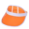 adjustable visor sunvisor party clear plastic cap transparent pvc sun sunscreen Tennis Beach elastic hats WCW482