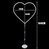 144cm Heart Shaped Balloon Stand Wedding Parties Decorations Love Balloons Wreath Arch Frame Valentines Day Bridal Ballons Deco Party Decora