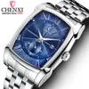 Luxury Brand Watches Mens Quartz Militär Rostfritt stål Armbandsur Män Top Brand Fashion Chronograph Man Vattentät Business Watch