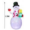 Dekoracje świąteczne Święty Mikołaj LED Luminous Choinki nadmuchiwane Dom Ogród Snowman Model Xmas Ozdoby W-01149