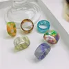 2021 anello tondo geometrico in resina acrilica colorata per le donne gioielli anelli regolabili anelli di partito regali di goccia spedizione