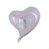 Fournitures de fête de 18 pouces ballons coeur de pêche de mariage en papier d'aluminium de la Saint-Valentin