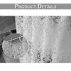 Accueil Rideau de douche de bain imperméable Maroc Rideau de douche blanc PEVA Rideau floral Crochet Salle de bain Rideaux transparents D30 211116