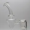 Glass Bong Hookah Recycler Dab 장비 흡연 파이프 독특한 매트릭스 트리 Perc 7 인치 높이 워터 파이프